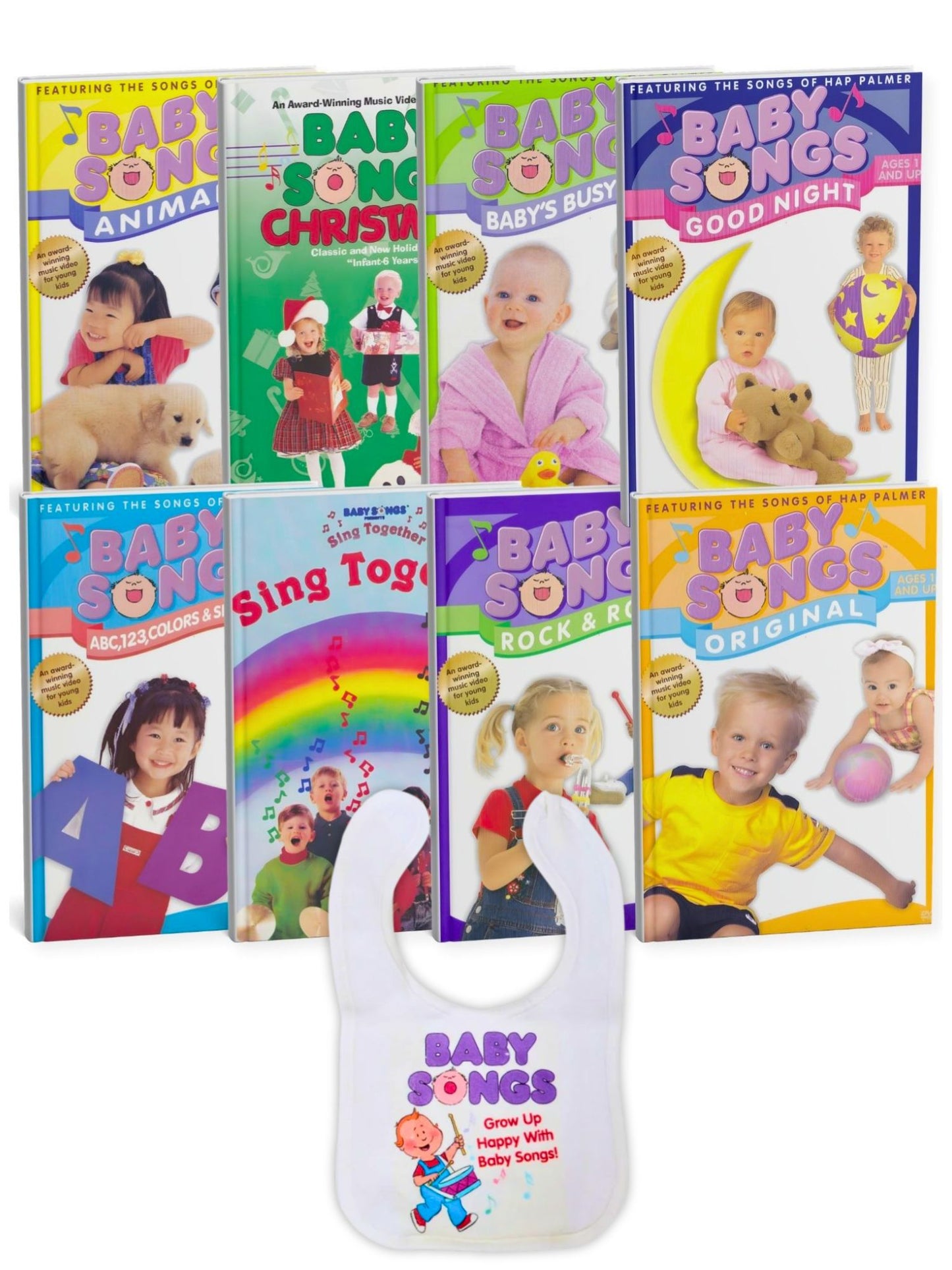 Baby Songs 8 DVD Set and Bib