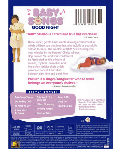 Baby Songs Good Night DVD Back