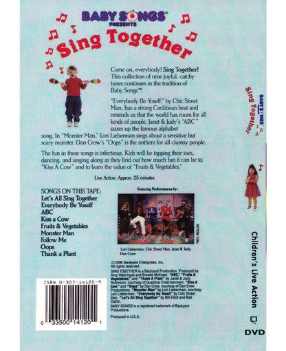 Baby Songs Sing Together DVD Back 