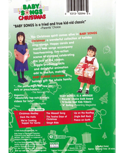 Baby Songs Christmas DVD Back